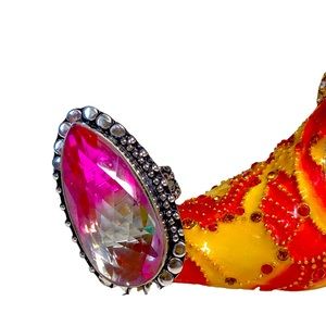 Bi color silver handmade artisan ring -bold